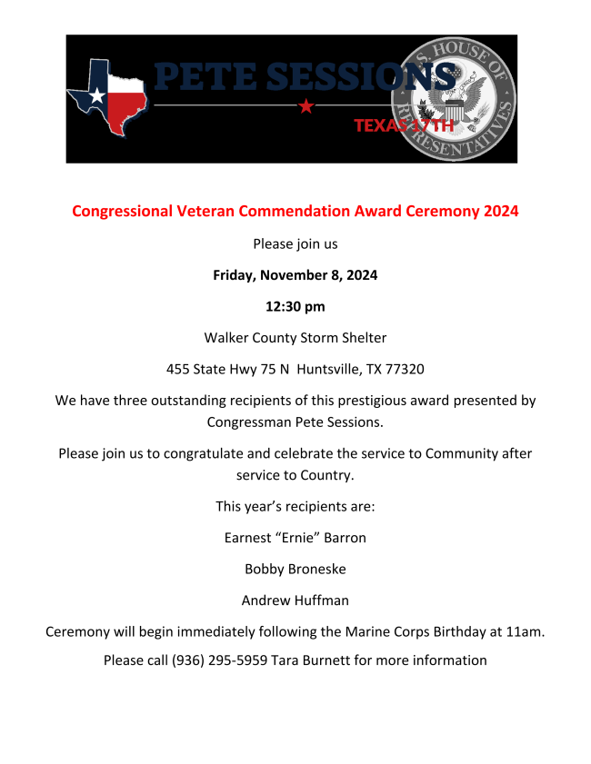 Congressional Veteran Commendation Award Ceremony 2024 News, Events