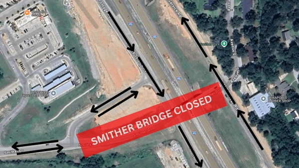 Smither Drive Bridge Over IH 45 Closing for Reconstruction on February 17