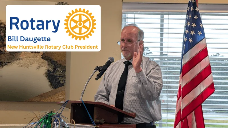 Bill Daugette Takes Helm of Huntsville Rotary Club