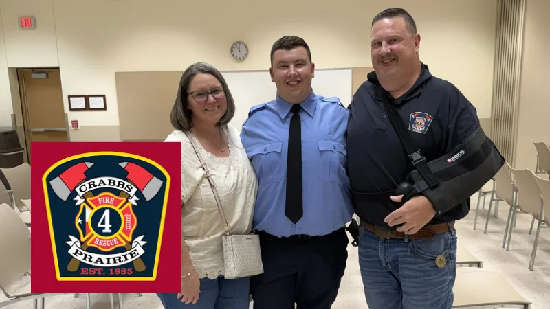 Young Hornet answers the call to serve with Crabbs Prairie Volunteer Fire Department