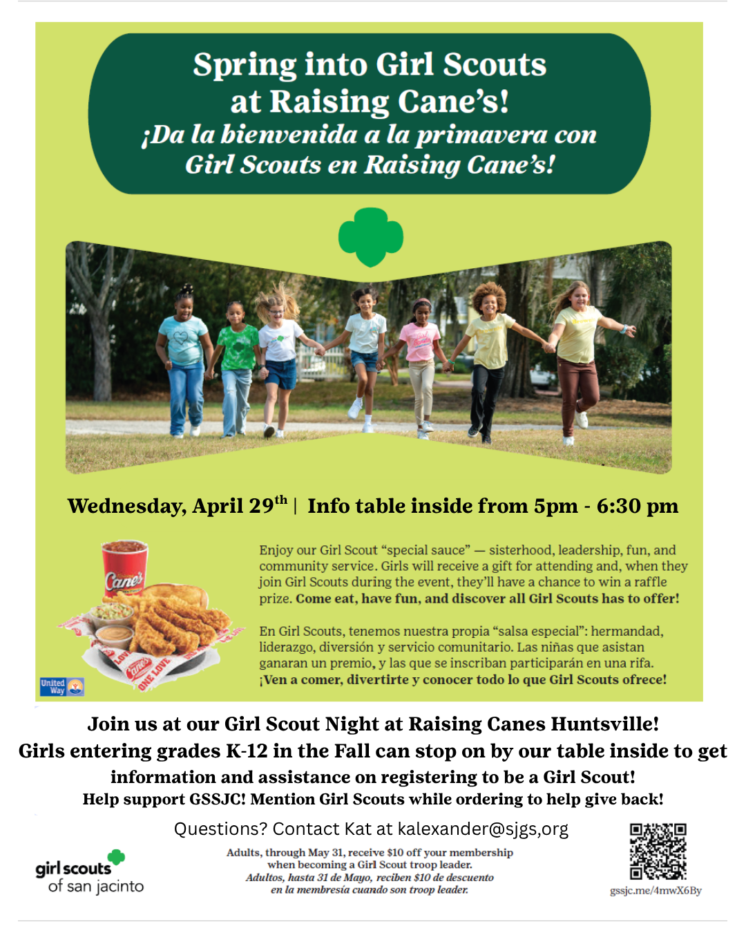 Girl Scout Night At Raising Canes Huntsville