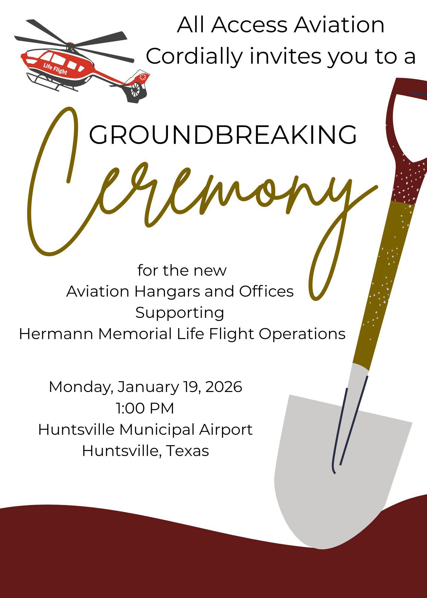 Groundbreaking Ceremony for New Aviation Hangars and Offices