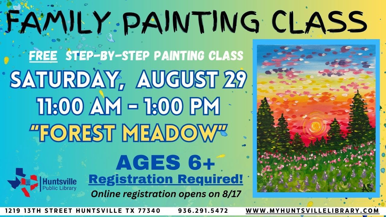 Family Painting Class at Huntsville Public Library