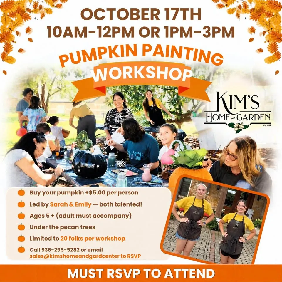 Pumpkin Painting Workshop at Kim's Home and Garden Center